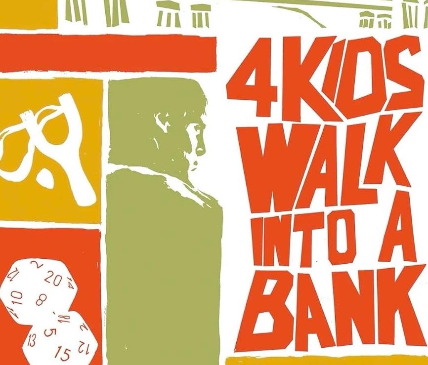 Movie comedy 4 Kids Walk Into A Bank, ex-bank robber with Liam Neeson and Teresa Palmer